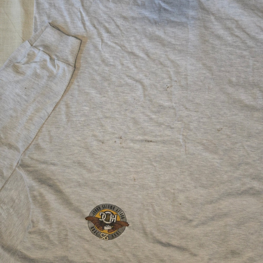 VTG Harley Davidson Simi Valley T-Shirt Mens Sz XL Gray CA HOG Long Sleeve Hanes - Picture 4 of 9